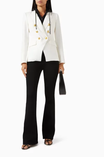 كنزة ديكي بلا أكمام بغطاء رأس قماش تيري فرنسي