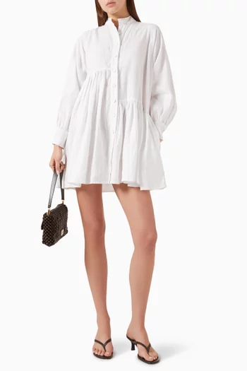 Lena Mini Shirtdress in Linen