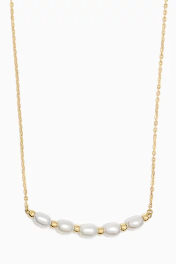 Kiku Jolie Freshwater Pearl Necklace in 18kt Yellow Gold