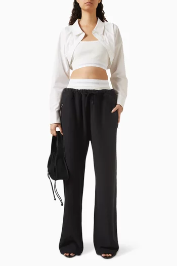 Wide-leg Sweatpants in Cotton Terry