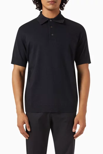 Integral Polo T-shirt in Cotton & Cashmere
