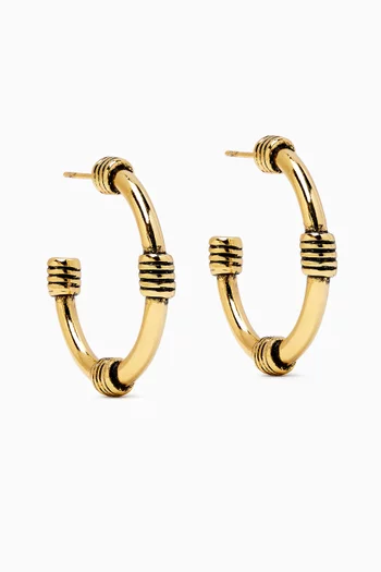 Lily Hoop Earrings in Gold-plated Brass