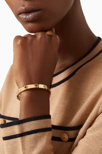 Miller Stud Hinge Bracelet in Gold-tone Stainless Steel