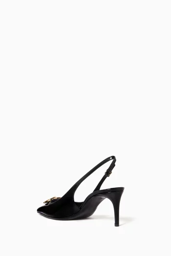 Lollo 60 Slingback Pumps in Polished Calfskin