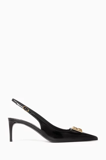 Lollo 60 Slingback Pumps in Polished Calfskin