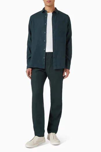 Classic-fit Long-sleeve Shirt in Linen