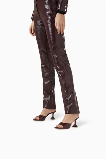 Lupita 70 Mule Sandals in Patent Leather
