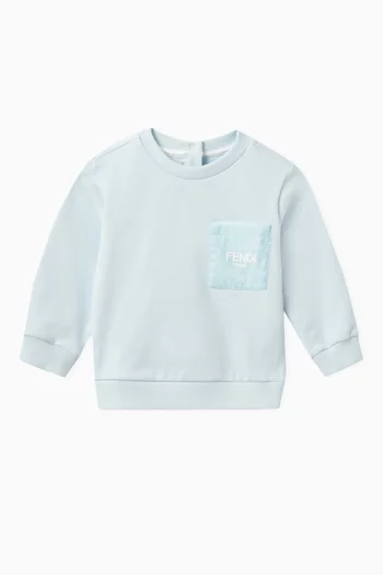 Pocket Logo Sweatshirt in Cotton
