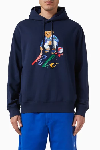 Polo Bear Logo Hoodie in Cotton-blend