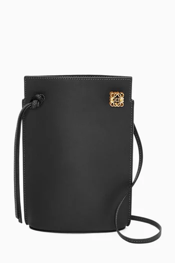 Dice Pocket Crossbody Pouch in Classic Calfskin