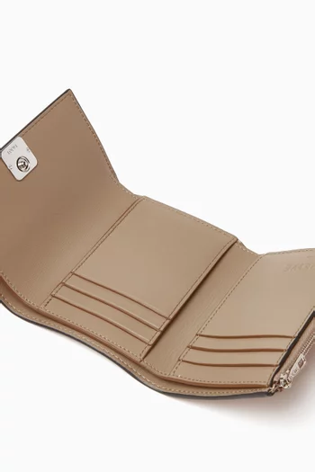 Small Anagram Vertical Wallet in Calfskin
