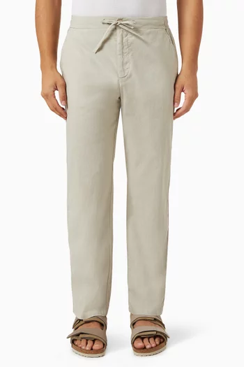 Mendes Trousers in Stretch Linen-cotton Blend