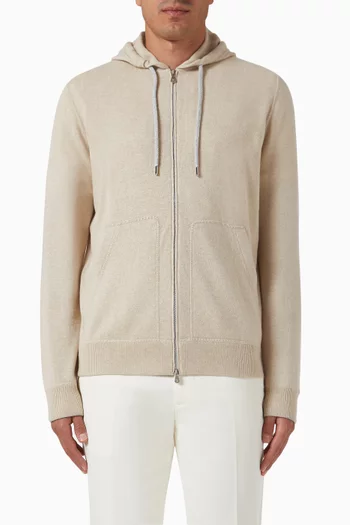 Zip-up Hoodie in Cashmere