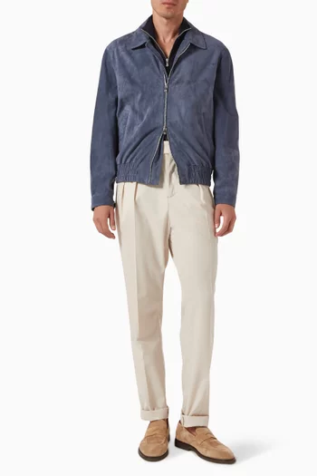 Zip Cardigan in Cashmere-blend Knit