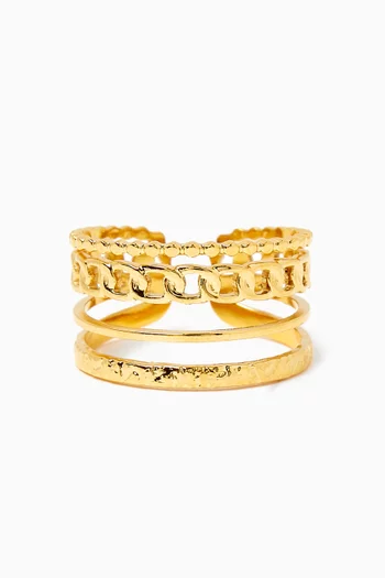 Arabella Open Ring in 18kt Gold-plated Stainless Steel