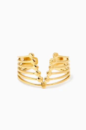 Valentina Open Ring in 18kt Gold-plated Stainless Steel