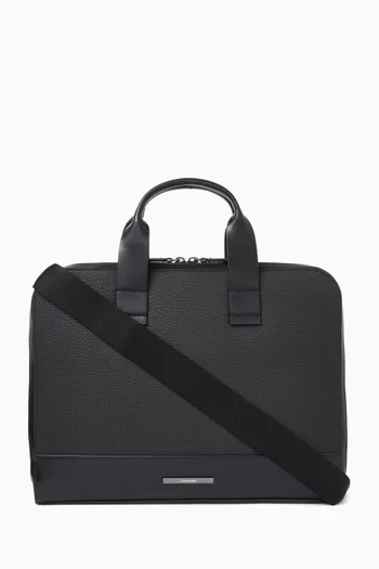 Modern Bar Slim Laptop Bag in Faux Leather