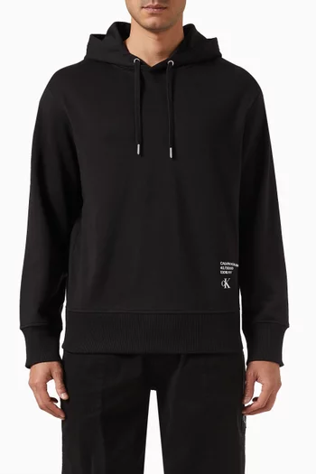 Logo Relaxed Hoodie in Terry-cotton