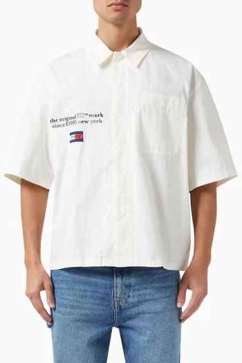 Cropped Logo Shirt in Organic Cotton