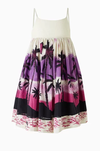 Twilight Printed Dress in Cotton