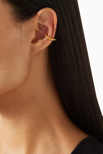مجموعة أقراط أوسلو محيطة بالأذن نحاس مطلي بالذهب عيار 24