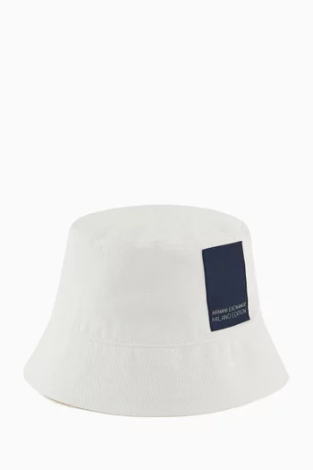 AX Logo Bucket Hat in Cotton