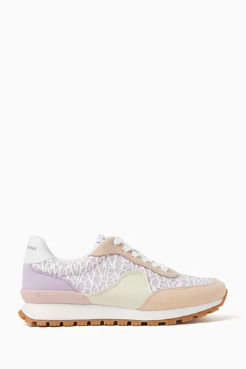 Drop AX Bold Logo Sneakers in Faux Leather