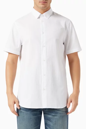 قميص بتطريز شعار الماركة قطن