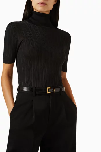 Cassandre Thin Belt in Leather