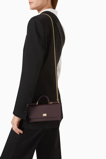 Mini Wallet on Chain in Leather