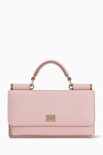 Mini Wallet on Chain in Leather