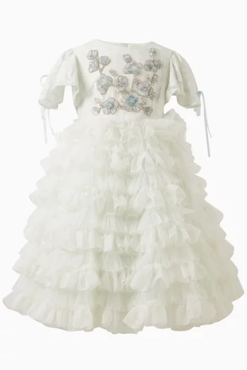 Buttercup Ruffled Dress in Tulle & Lace