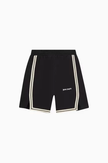 Logo Striped Shorts in Cotton