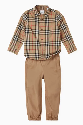 Check-print Shirt in Cotton