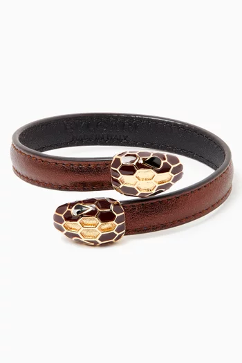 Serpenti Forever Bracelet in Metallic Leather