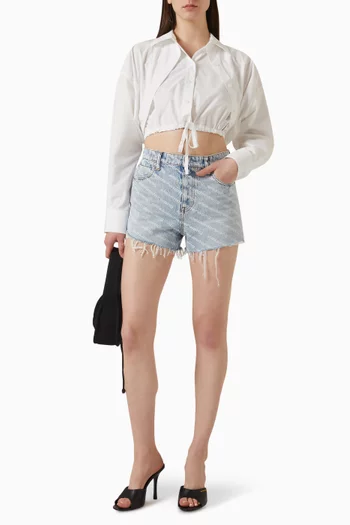 Bite High-waist Shorts in Denim