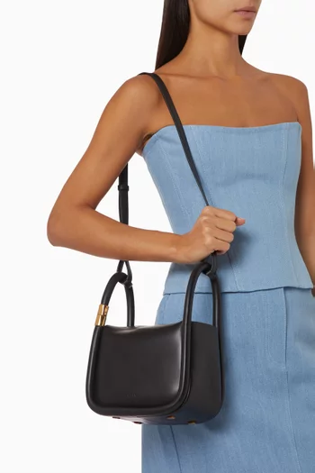 Small Wonton 20 Top Handle Bag in Calfskin Leather