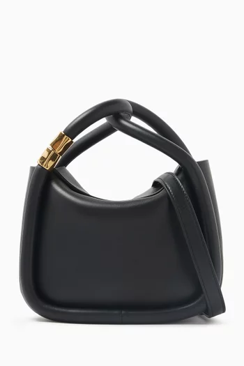 Small Wonton 20 Top Handle Bag in Calfskin Leather