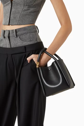 Small Lotus 14 Top-handle Bag in Leather