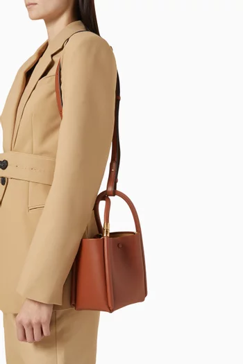 Small Lotus 14 Top-handle Bag in Leather