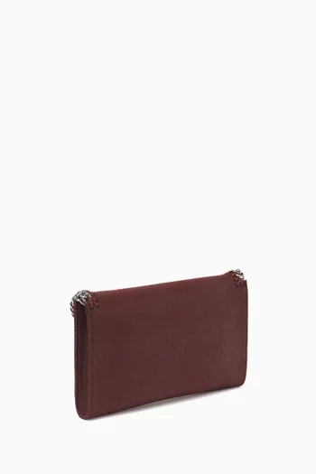 Mini Falabella Wallet Crossbody Bag in Matte Shaggy Deer Eco Leather