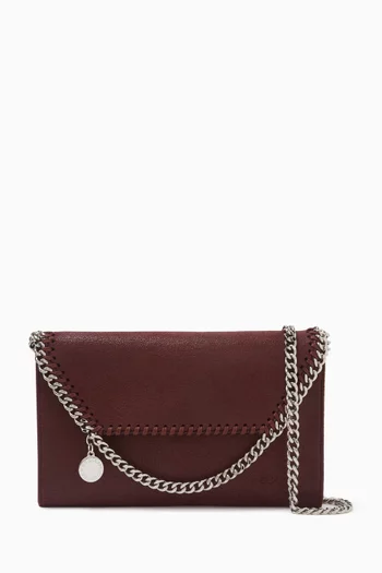 Mini Falabella Wallet Crossbody Bag in Matte Shaggy Deer Eco Leather