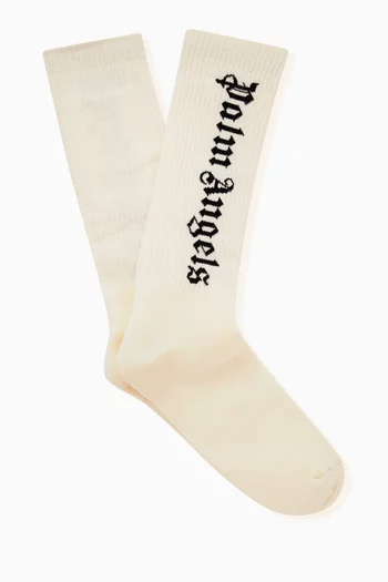 Classic Logo Socks in Stretch Cotton-blend