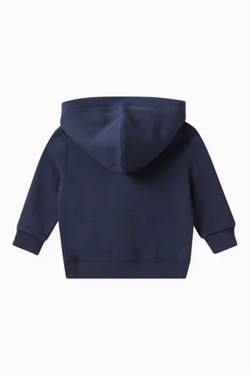 Zip-up Logo Hoodie in Cotton