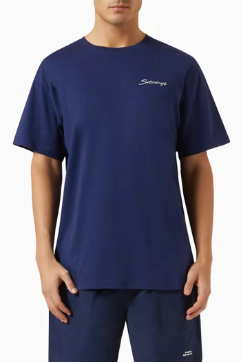 Logo-embroidered T-shirt in Cotton Jersey