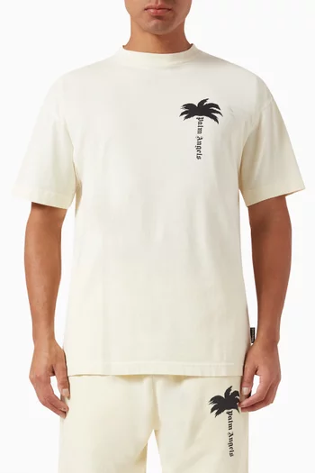 The Palm Tree Print T-shirt in  Cotton