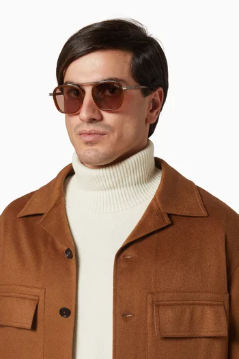 نظارة شمسية أوريزونت I بإطار أفياتور أسيتات ومعدن