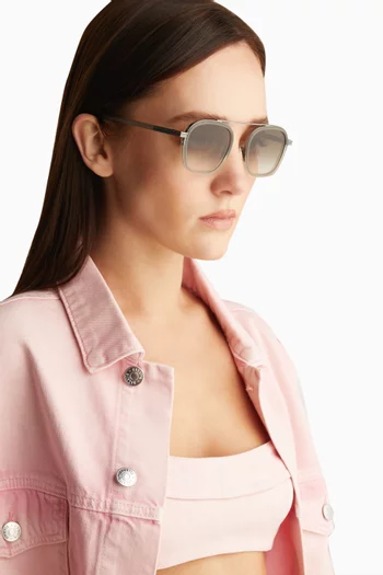 Orizzonte I Aviator Sunglasses in Acetate & Metal