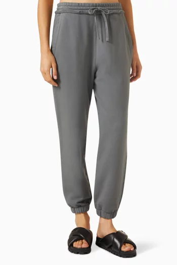Embroidered Logo Sweatpants in Cotton-fleece