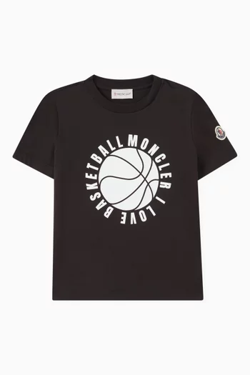 Basketball Logo T-shirt in Cotton